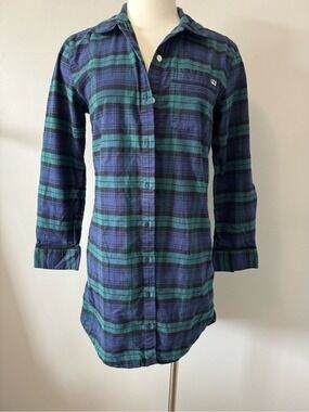 Vineyard Vines Blue & Green Plaid Button-Down Shirt